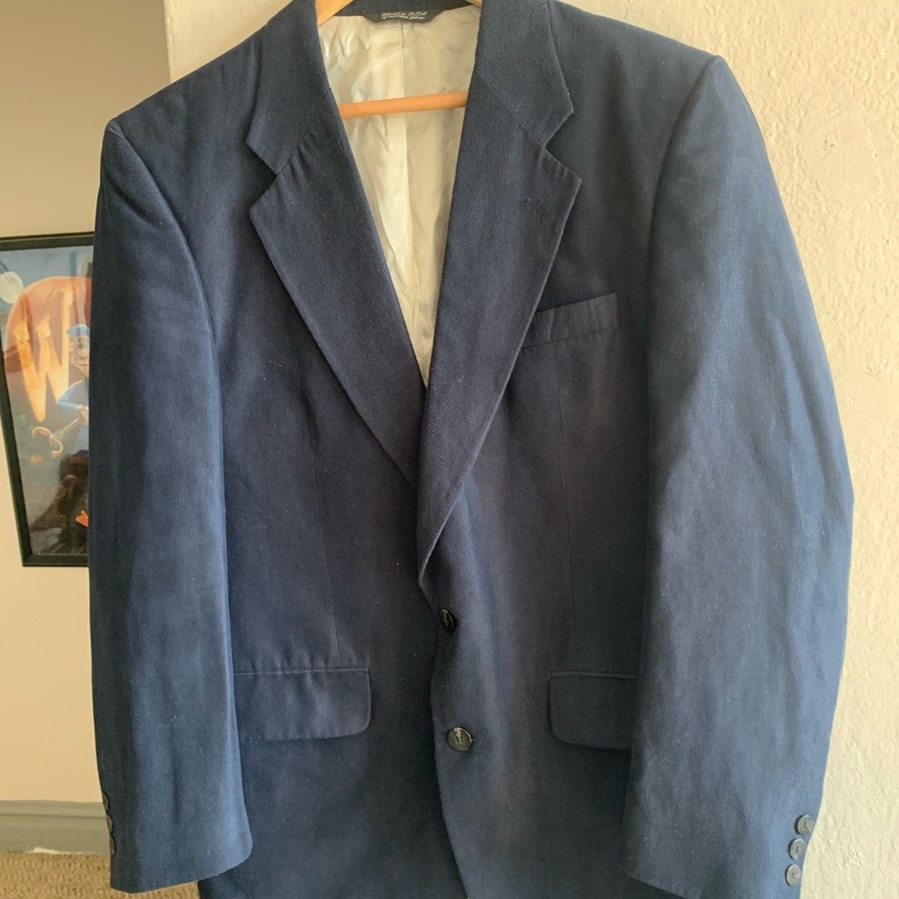 Christian Dior USA Made Men’s Textured Blue Blazer BEAUTIFUL